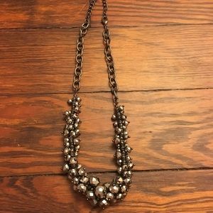 Black chunky beaded necklace